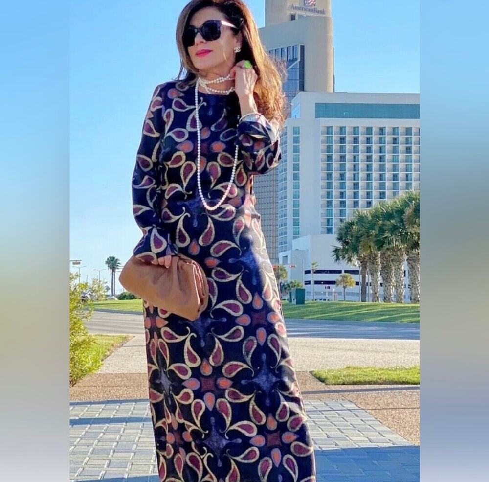 ZARA BLOGGER FAVORITE PRINTED MIDI DRESS MULTICOLORED